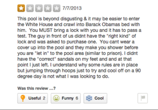 Illustration for article titled 'Dirty Bloody Tampons': Yelp's Grimmest Reviews of Swimming Pools